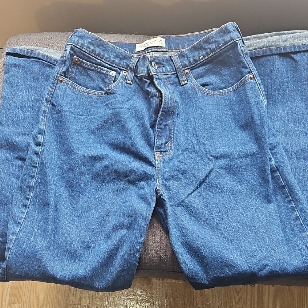Abercrombie & Fitch Blue Wide Leg Jeans